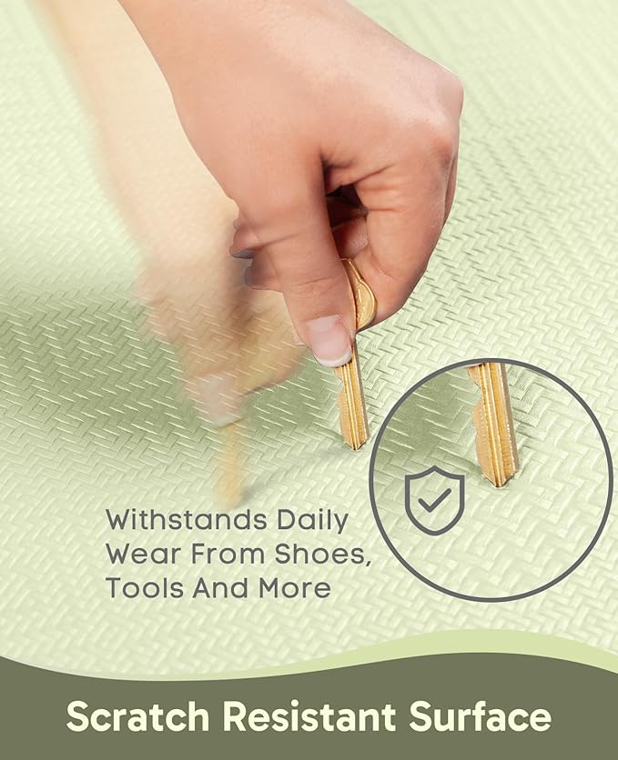 Ophanie Kitchen Mats for Floor, 3/4 Inch Thick Kitchen Rugs, 20''x32'' Anti Fatigue Standing Cushioned Mat, Waterproof,Comfort Ergonomic Mat for Office, Home, Sink, Sage Green Non-Slip Bottom