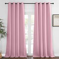 NICETOWN Blackout Room Darkening Window Curtain - Thermal Insulated Solid Grommet Blackout Patio Door Curtain/Drape for Living Room (Rouge Pink, 1 Panel, 52 by 95-inch)