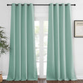 NICETOWN Blackout Room Darkening Window Curtain - Thermal Insulated Solid Grommet Blackout Patio Door Curtain/Drape for Living Room (Aqua Blue, 1 Panel, 52 by 95-inch)