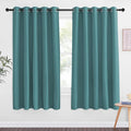 NICETOWN 66 Inch Long Blackout Curtains for Bedroom Living Room, Thermal Insulated Room Darkening Curtains, Light Blocking Blackout Drapes for Bedroom, 66" W x 66" L, 1 Panel, Sea Teal
