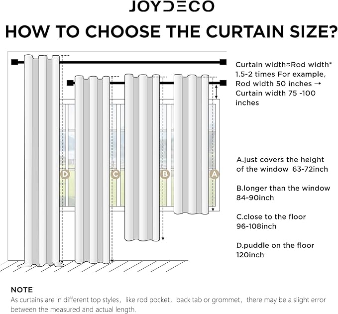 Joydeco Blackout Curtains for Bedroom - 100% Light Blocking 2 Panels Light Grey Drapes 37" W x 72" L, Thermal Insulated Room Darkening Curtains, Linen Textured for Living Room, Rod Pocket & Back Tabs