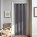 NICETOWN Grey Blackout Doorway Curtain 80 inch Length, Grommet Room Darkening Thermal Insulated Soundproof Window Treatments for Bedroom/Closet, W52 x L80, 1 Panel