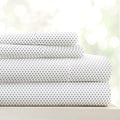 Linen Market Double-Brushed Patterned Microfiber Twin Sheet Set 3 Piece – Oeko-TEX Certified Ultra Soft & Wrinkle-Free - 16" Deep Pocket Sheets - Easy Care Twin Size - Stippled Gray
