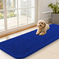 OLANLY Dog Door Mat for Muddy Paws 59x20, Absorbs Moisture and Dirt, Absorbent Non-Slip Washable Doormat, Quick Dry Chenille Mud Mat for Dogs, Entry Indoor Entryway Carpet for Inside Floor, Royal Blue