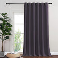 NICETOWN Blackout Curtains - Privacy Thermal Efficiency Backdrop Curtains for Bedroom Room Divider Living Room Patio Sliding Glass Door, Wide 80 x Long 144 inch, Greyish Purple, 1 Panel