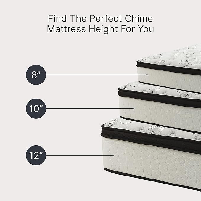 Signature Design by Ashley Chime Hybrid Queen 12" Mattress with Gel Memory Foam, Medium Firm, Pressure Relief, Fiberglass Free Mattress in a Box