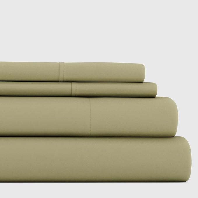 Linen Market Bed Sheets for California King Size Bed (Sage) - Sleep Better Than Ever with These Soft and Cooling California King Sheets - Deep Pocket Fits 16" Thick Beds - 4 Piece Cal King Sheet Set