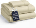 Casa Platino Twin Size Bedding Set, Pre-Washed Ultra Soft & Breathable Cooling Sheets Twin Size Bed Set, 100% Brushed Microfiber Sheet Set, Twin Sheet Set Deep Pockets - Linen