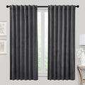 RYB HOME Grey Velvet Curtains 72 inches Long - Super Soft Blackout Curtains Thermal Insulated Drapes for Bathroom Baby Room, Wide 52 x Long 72, Grey, 2 Panels