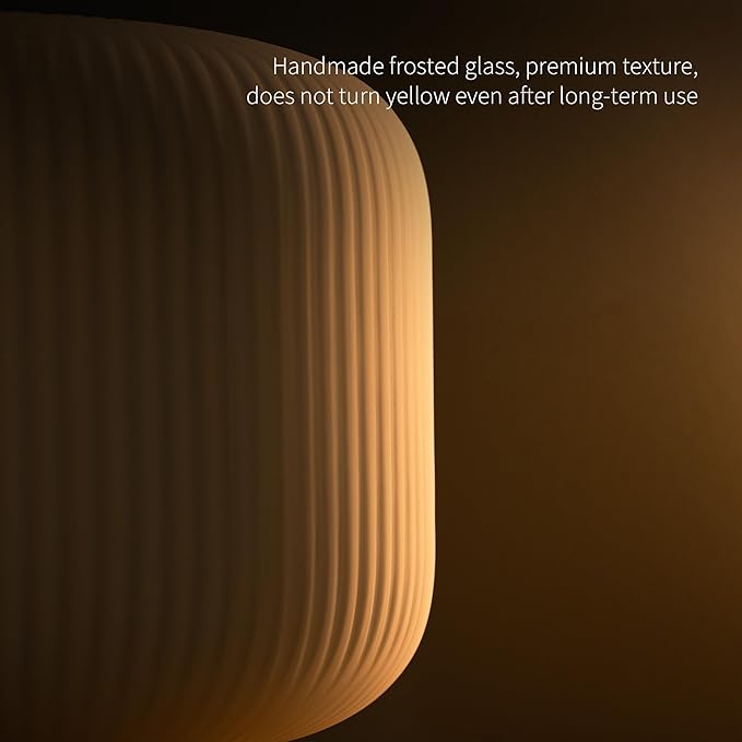 Aisilan Portable Opal Glass Lantern Table Lamp with Touch Control, 3W 3CCT Rechargeable Dimmable Motion Sensor Table Lamp for Headboard, Bookshelf, Corner