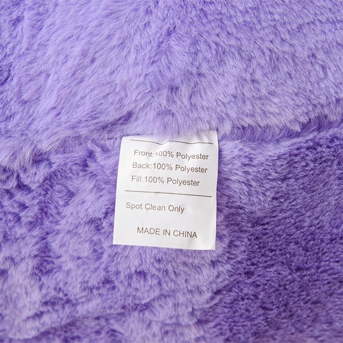 Holawakaka Reading Pillow for Sitting up in Bed Sofa Kids Teens, Backrest Pillow with Arms for Girls Women Petites Pregnancy, Back Support Cushion for Couch Floor Nursery Playroom (Lavender)
