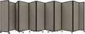 Versare Room Divider 360 Portable Wall Partition | Folding Panels | Large Freestanding Divider | Locking Wheels | Temporary Room Separator
