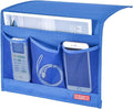 Zafit Bedside Storage Organizer - Table Cabinet Organizer Caddy for Remotes, Phone, Glasses (Classic 4 Pockets - Blue)