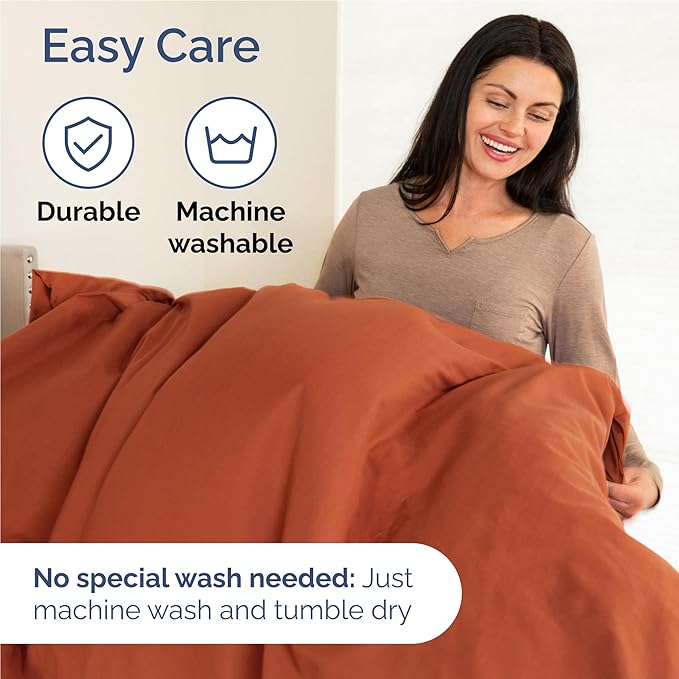 Full 6 Piece Sheet Set - Cooling, Comfy & Breathable - Hotel Luxury Bedding, Includes Fitted Sheet for Women, Men, Kids & Teens - 1 Flat, 1 Fitted Sheet, 4 Pillowcases with Deep Pockets - Terracotta