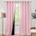 BGment Baby Pink 100% Blackout Curtains for Nursery Bedroom 95 Inch Length 2 Panels, Thermal Insulated Full Light Blocking Grommet Noise Cancelling Window Curtains for Girls Room, 52 Inch Wide Each