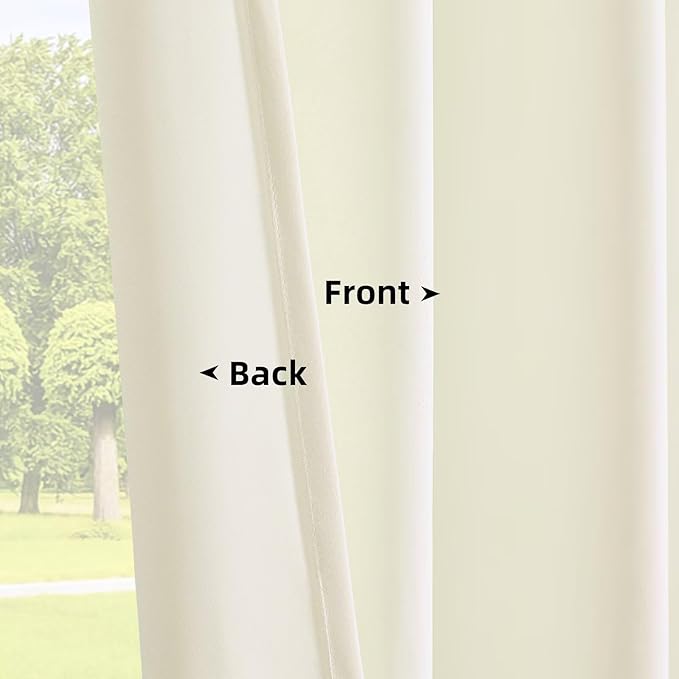 Joydeco White Velvet Curtains 108 inch Length 2 Panels, Luxury Blackout Rod Pocket Thermal Insulated Window Curtains, Super Soft Room Darkening Drapes for Living Dining Room Bedroom,W52 x L108 inches