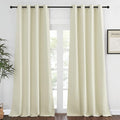 NICETOWN Blackout Living Room Curtain 108 inch Length - Grommet Thermal Insulated Cold & Heat Blocking Window Treatment Sound Reducing Drape for Bedroom (Beige, 1 Piece, W52 x L108)