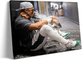 B.B.F MAKE 2025 Super Canvas Bowl Wall Art Champions Eagles Poster Print Philadelphia Hurts Painting Canvas Wall Decor Sports Stars Picture Modern Bedroom Living Room Home Decoration, Framed 24x30inch