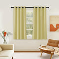 NICETOWN Room Darkening Short Curtain 54 inches Long for Living Room, Grommet Sound Reducing Thermal Insulated Curtains for Bedroom Nursery Window, 46W x 54L, 1 Piece, Paler Yellow