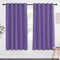 NICETOWN 66 Inch Long Blackout Curtains for Bedroom Living Room, Thermal Insulated Room Darkening Curtains, Light Blocking Blackout Drapes for Bedroom, 66" W x 66" L, 1 Panel, Lilac Purple