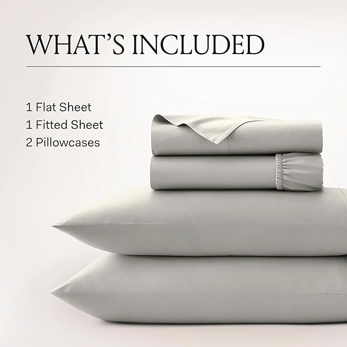 BOLL & BRANCH Signature Hemmed Sheet Set - King + Standard, White - Luxury 100% Organic Cotton - Includes 1 Flat, 1 Fitted, 2 Standard Size Pillowcases - Buttery Soft