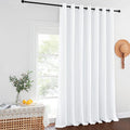NICETOWN Extra Wide and Long Curtain - Thermal Insulated Drape Voice Canceling for Room Divider/Patio/Glass Door (White, 100 inches Width, 108 inches Length, Single Piece)
