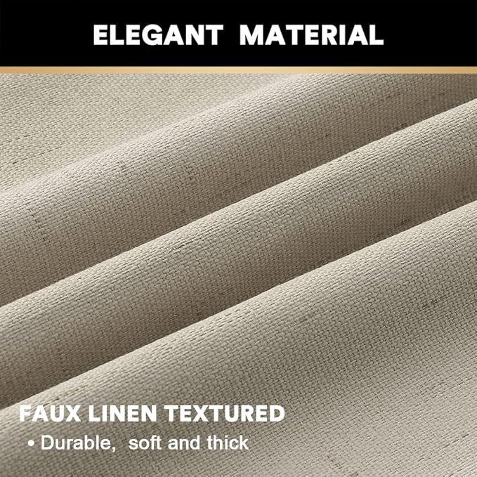 PrinceDeco 100% Blackout Curtains 84 Inches Long Extra Wide Sliding Glass Door Curtain Patio Door Curtains for Sliding Glass Door Thermal Insulated for Winter,100 X 84 Window Treatment,Cobblestone