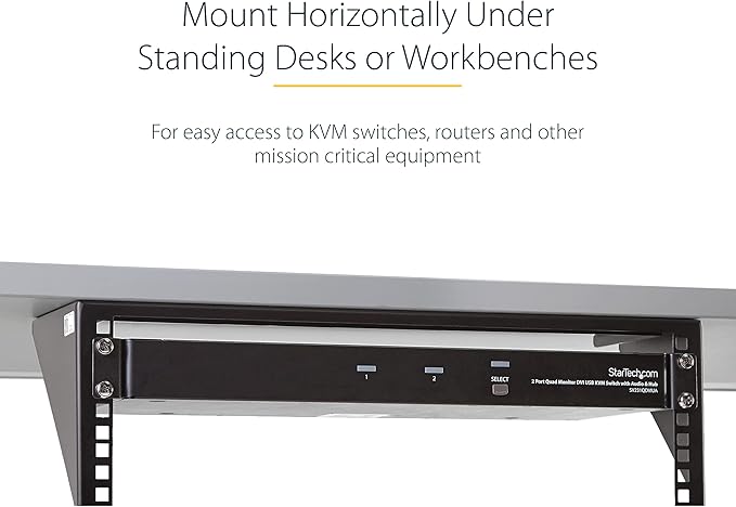 StarTech.com 3U 19" Wall Mount Vertical Rack Bracket, Wall Mount Patch Panel Bracket for Data/AV/IT/Computer Equipment, 3U Rack for Cabinet or Server Room, Supports 150lb (68kg) , TAA (RK319WALLV)