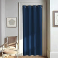 NICETOWN Door Curtain for Closet Doors 80 Inches Long 1 Panel, Blackout Doorway Curtain for Open Closet Bedroom, Room Divider Living Room for Privacy (Moroccan Blue, 1 Panel, 46W x 80L)