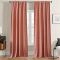 Joydeco Customized Velvet Curtains - Luxury Thermal Insulated Pink Velvet, Bedroom & Living Room, Rod Pocket, 1 Panel, Custom Size
