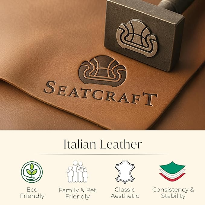 Seatcraft Diamante Zero-Gravity CoolZero Italian Leather Home Theater Seating, Power Headrest, Power Recline, Row of 4 Sofa, Navy Blue
