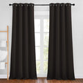 NICETOWN Toffee Brown Blackout Bedroom Curtains 96 inches Long, Grommet Thermal Insulated Room Darkening Window Treatments Sound Reducing for Living Room, W46 x L96, 2 Panels