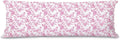 Pink Chinoiserie Golden Retriever Dog 20x54 Body Pillow Cover with Zipper,Golden Retriever Decor,Grandmillennial Pink Dog Decorative Body Pillow Cases for Bed Couch