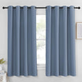 NICETOWN Blackout Curtain & Drape - (Stone Blue Color) Noise Reduction Drapery Energy Saving for Bedroom/Kids Room, 52 x 63 inches, 1 Piece