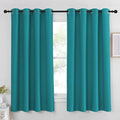 NICETOWN Blackout Peacock Teal Curtain & Drape for Bedroom - Grommet Top Thermal Insulated Room Darkening Energy Saving Privacy Drapes for Night Shift, 1 Piece, W52 x L63