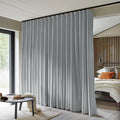 Room Divider Curtains Total Blackout Privacy Curtain Panel Room Thermal Insulated Noise Reduction Curtains for Bedroom Window Living Room Ceiling Track Curtain W 10 ft × H 9 ft Grey