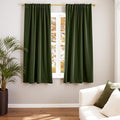Lazzzy Velvet Blackout Curtains Thermal Insulated Room Window Drapes Super Soft Luxury Curtains for Living Room Bedroom Rod Pocket 2 Panels, Moss, 52" W x 63" L