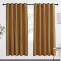 NICETOWN Gold Brown Blackout Curtains for Bedroom 72 Inches Long, Thermal Insulated Room Darkening Grommet Window Curtains for Living Room Nursery, 66 inch x 72 inche, 1 Panel