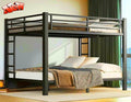 Upgraded & Stronger Heavy Duty Metal Queen Over Queen Bunk Bed for Adults & Teens, Thickened More Stable Safer Bunkbeds (Greater Weight Capacity) (Queen Over Queen-A)