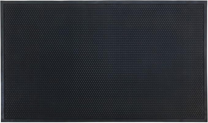 Guardian Easy Step Scraper 3X10 (33in x 115in) Indoor/Outdoor, Heavy-Duty, Solid Rubber Floor Mat,Black