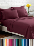 Bare Home Hotel Luxury Twin XL Sheet Set, Extra Soft - 4 Piece Set - Deep Pockets - Easy Fit - Cooling & Breathable - Wrinkle, Fade, Stain Resistant - Includes 2 Pillowcases (Twin XL, Burgundy)
