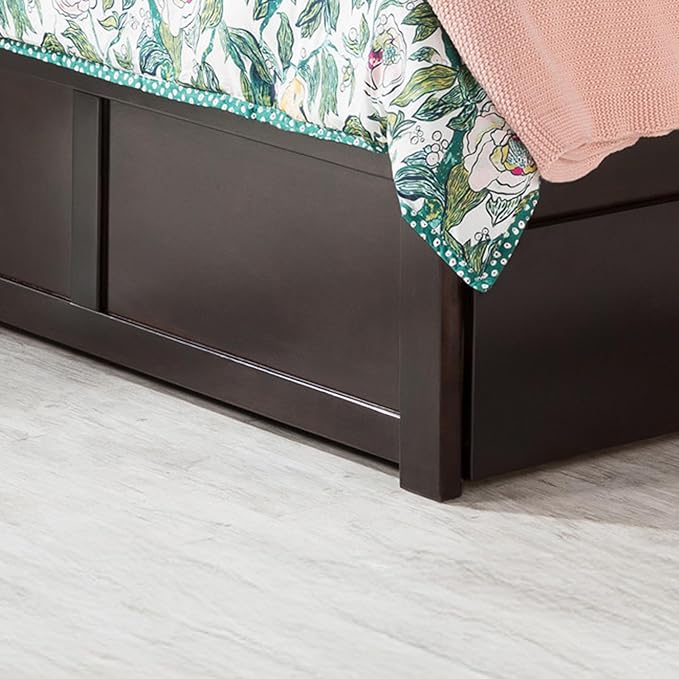 AFI Concord Queen Size Platform Bed with Footboard & Twin XL Trundle in Espresso