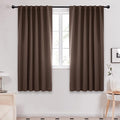 Deconovo Blackout Curtains, Thermal Insulated, W52 x L72 2 Panels, Back Tab, Machine Washable, Room-Darkening Drapes for Bedroom/Living Room Brown