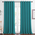 NICETOWN Blackout Curtains 84 Inch Length, Thermal Insulated Curtains for Bedroom Grommet Energy Saving Room Darkening Drapes for Living Room Window, 1 Panel, Peacock Teal, 66" W x 102" L