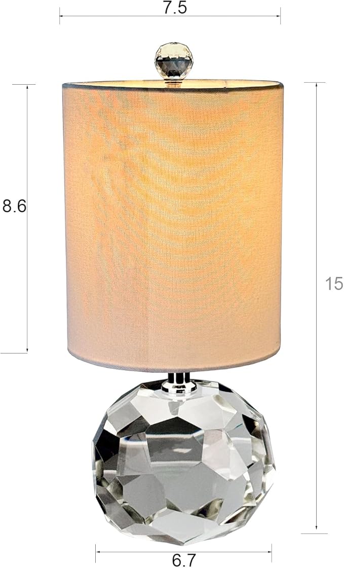 Pineapple-Shaped Crystal Table Lamp,Multi-Faceted Solid Crystal Lamp with LED Bulb (Warm White, 3000K),Suitable for Living Room, Bedroom, Office,cabinets, Side Tables and Other Spaces