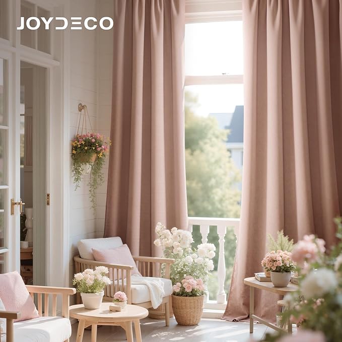 Joydeco Candy Pink Velvet Curtains 96 Inches 2 Panels, Luxury Thermal Insulated Soft Pink Curtains for Bedroom & Living Room, Room Darkening Velvet Drapes, Rod Pocket (52W x 96L)
