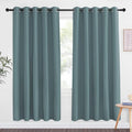 NICETOWN Bedroom Blackout Curtains for Doorway - Thermal Insulated Grommet Room Darkening Large Window Treatments Sound Proof for Living Room/Sliding Door (Greyish Blue, 1 Panel, W66 x L72)