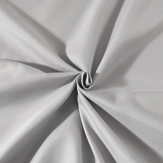 Bed Skirt King Size Ruffled Bed Skirt with Split Corners, 18 Inch Drop Dust Ruffle Bed Skirts with Platform, Gathered Style, 100% Microfiber, Light Grey