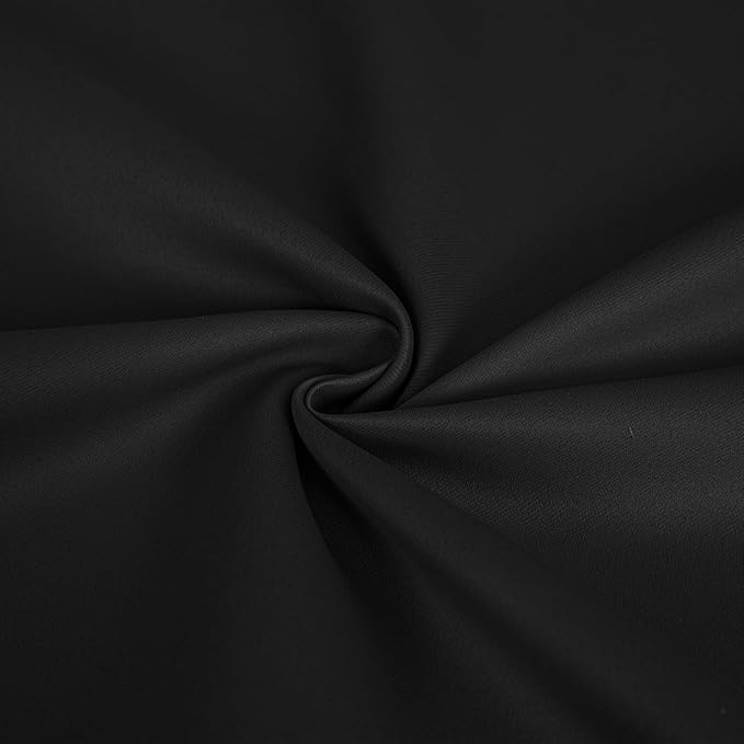 Blackout Curtains 96 Inch Length 2 Panels Set, Black Out Curtains for Bedroom 96 Inch Long, Rod Pocket Energy Saving Room Darkening Drapes for Living Room Window Dark Grey(W52 x L96)