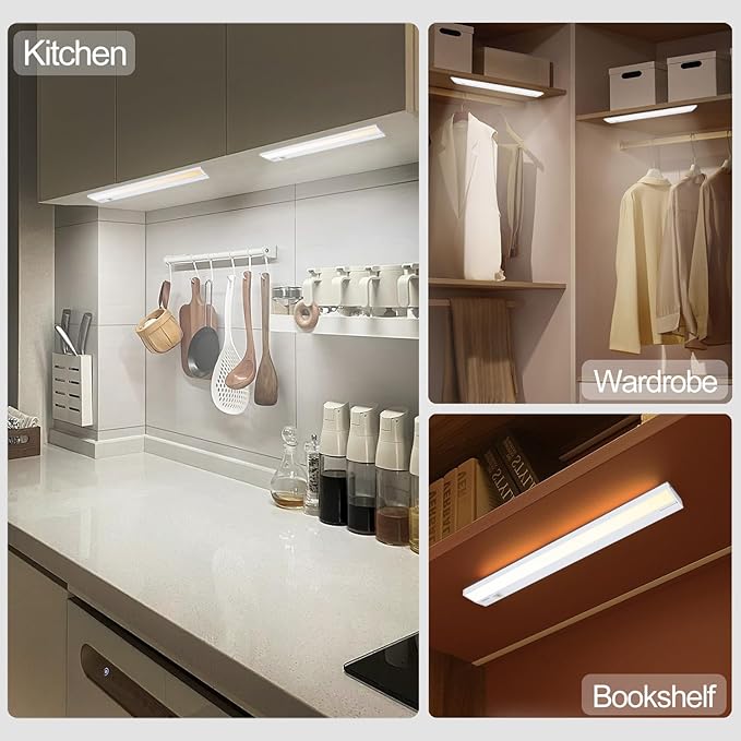 Ansen 4Packs of Under Cabinet Lighting Hardwired, 36IN 22W 1426LM, Dimmable Led Light for Kitchen/Bar/Closet, CRI>92, R9>90, 3 Color Temperature, 3000K/4000K/5000K(Warm White, Cool White, Daylight)